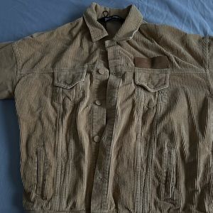 Tan palm angel corduroy jacket